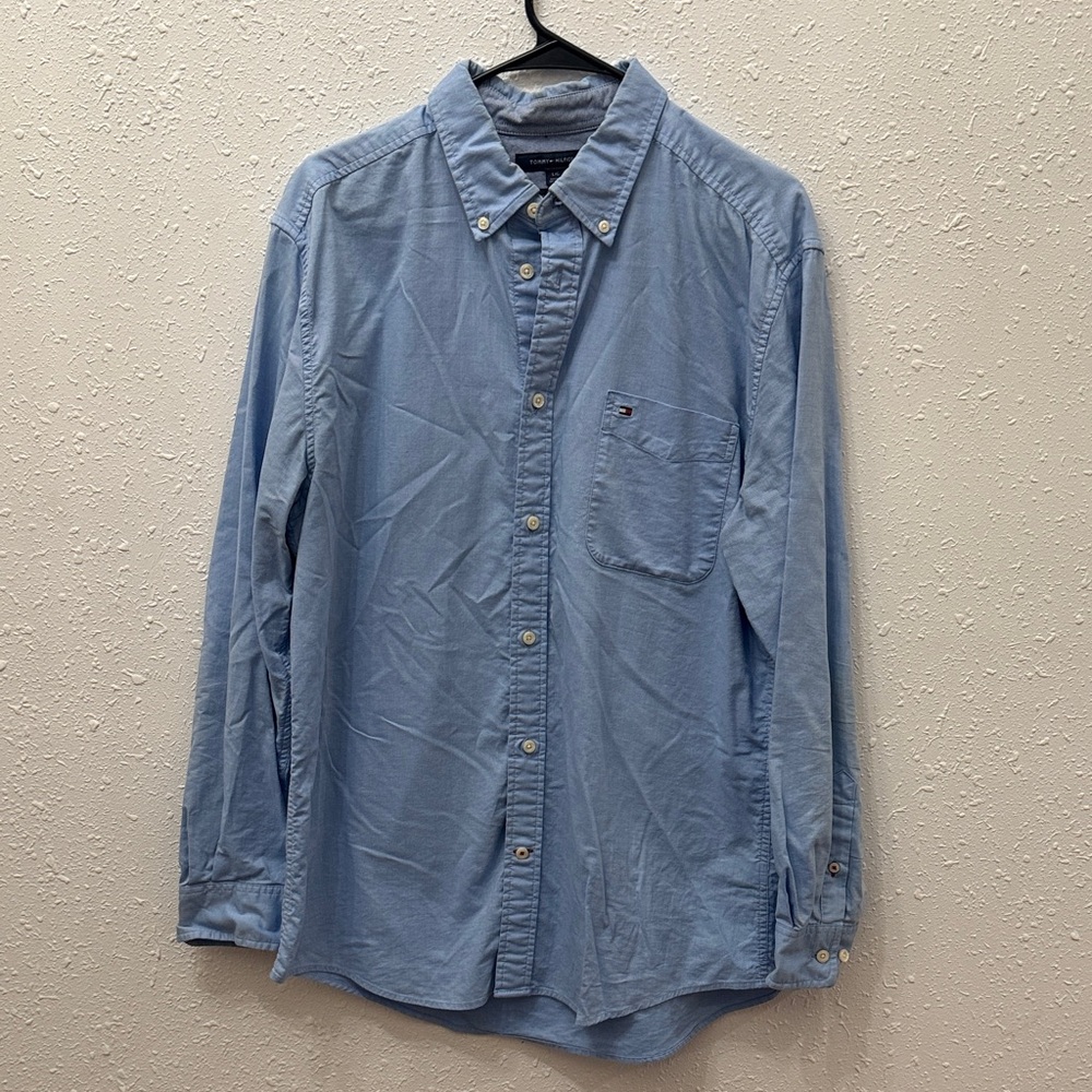 Tommy Hilfiger Men's Sky Blue Casual Shirt